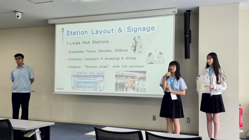 左營高中跨海首訪明治高校展，國際教育再添新頁。（左營高中提供）