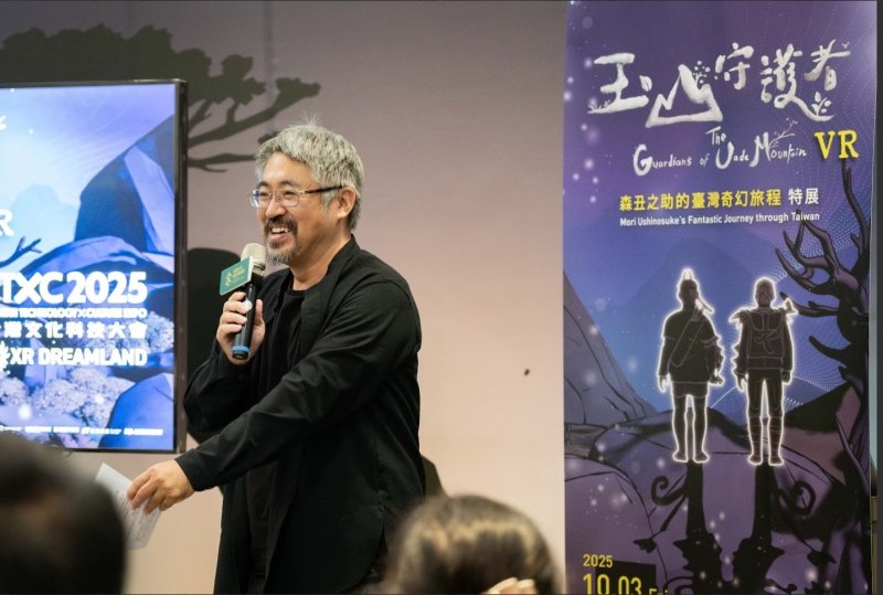 電影館館長黃晧傑致詞感謝史博館的合作，讓展覽更具歷史份量。（電影館提供）