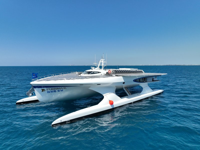 台灣首艘零碳排船Porrima P111結合氫能與太陽能，啟動海洋永續航行新想像。