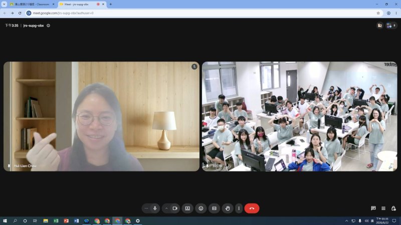 打破地域疆界,新竹與高雄南北師生大合影,共同見證跨校遠距雙語數學課程圓滿完成。 打破地域疆界,新竹與高雄南北師生大合影,共同見證跨校遠距雙語數學課程圓滿完成。