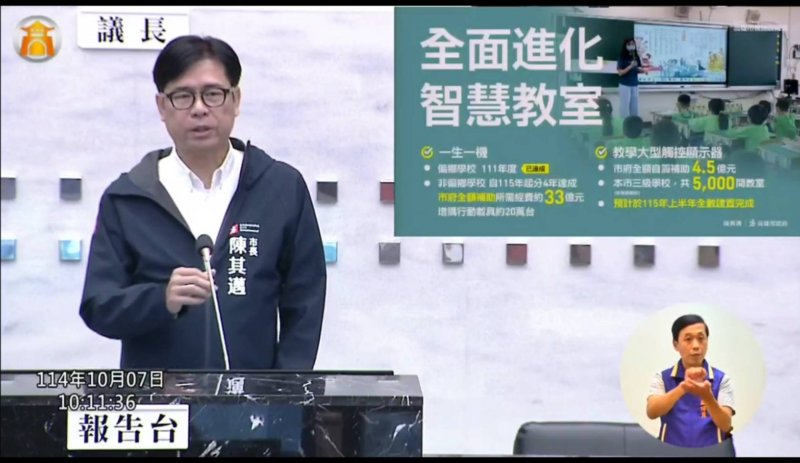 漾新聞|砸33億拚數位教育 陳其邁：孩子不能輸在起跑點