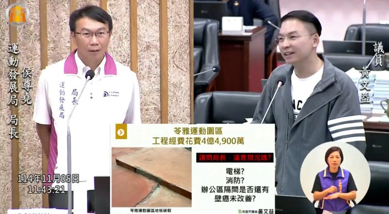 漾新聞| 苓雅運動園區竟成半成品？黃文益怒：五億不能只買「亮晶晶外殼」