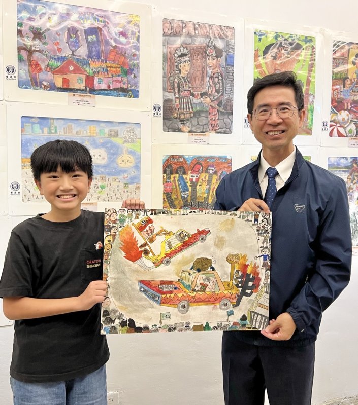 漾新聞｜小畫家想像力炸裂！世界兒童畫展屏山國小繽紛登場