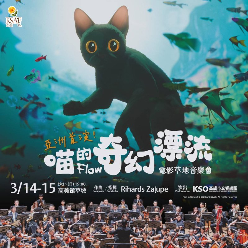 漾新聞｜奧斯卡動畫躍上草坡　《喵的奇幻漂流》療癒高美館之夜