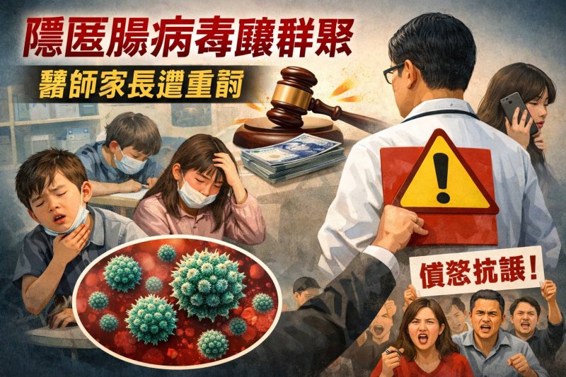 漾新聞|隱匿腸病毒釀群聚引爆家長怒火 　衛生局開鍘醫師家長遭重罰