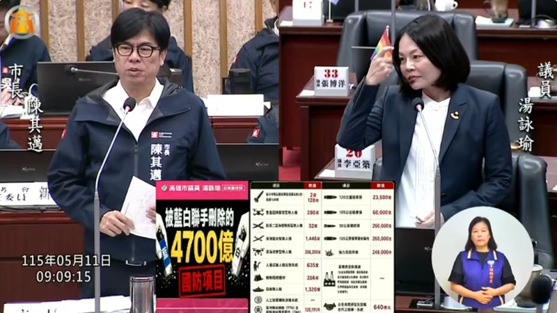 漾新聞｜軍購刪4700億掀憂慮　湯詠瑜：高雄產業與國防恐雙受衝擊