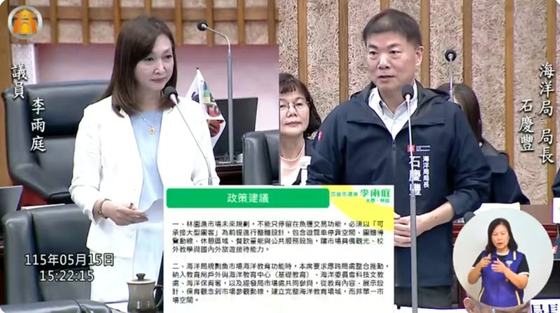 漾新聞｜李雨庭促林園設海洋親子館　石慶豐：已納複合空間規劃