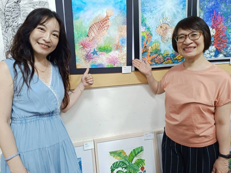 漾新聞｜阿嬤畫出獅子魚 仁和水彩班百幅作品驚艷社區