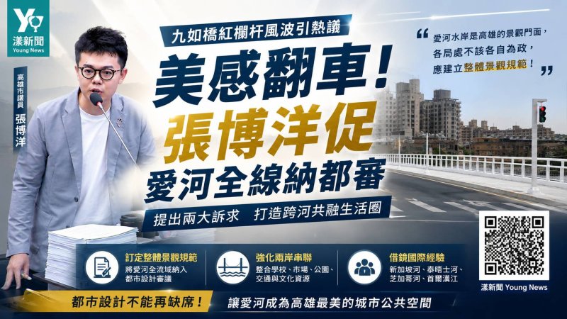 漾新聞｜九如橋美感翻車！張博洋促愛河全線納都審