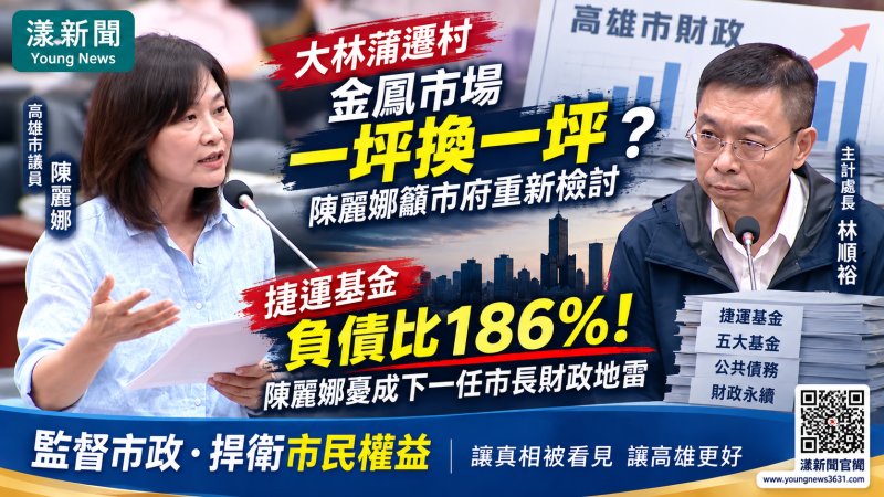 漾新聞｜陳麗娜追大林蒲遷村與捷運財務　籲檢討「一坪換一坪」公平性