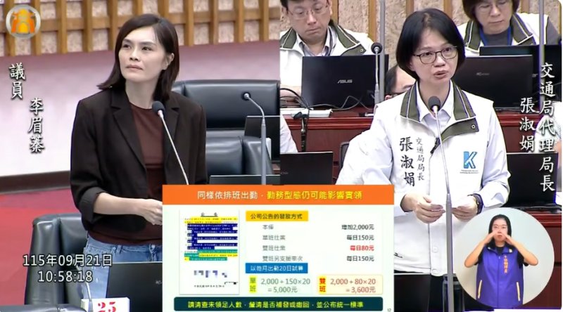 公車駕駛「加薪5000」怎麼領？李眉蓁追問出勤條件與實領落差 