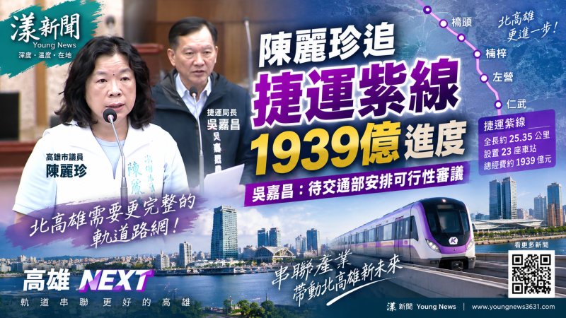陳麗珍追捷運紫線1939億進度　吳嘉昌：待交通部安排可行性審議