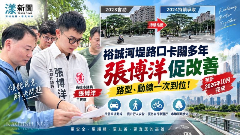 裕誠河堤路口卡關多年　張博洋促10月底改善