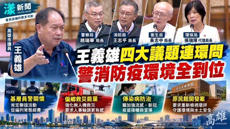 王義雄盯偏鄉救災防疫　促警消人力更有感