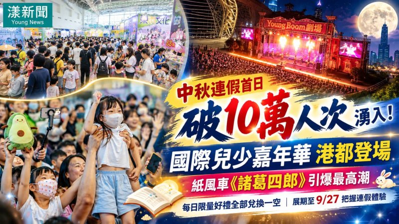 中秋首日破10萬人　國際兒少嘉年華嗨翻港都