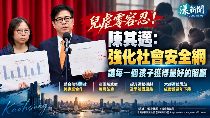 高雄兒虐案再掀關注　陳其邁強化社安網防悲劇重演