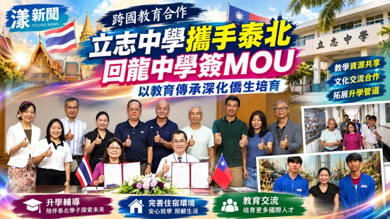 立志中學攜手泰北回龍中學簽MOU　跨國育才續寫師生情
