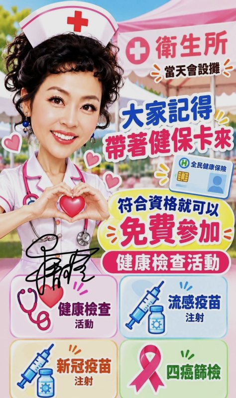 唐玲為旗美衛生所代言宣導健康