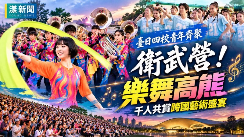 臺日四校衛武營千人共演　樂舞高熊掀青春藝術熱潮