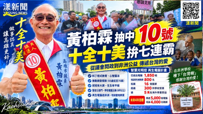 黃柏霖抽中10號拚七連霸　台灣樹在非洲種下希望