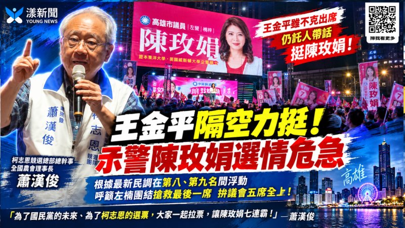 王金平隔空搶救陳玫娟！蕭漢俊示警選情危急籲搶救左楠最後一席
