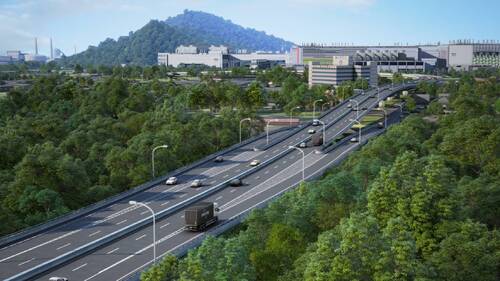 楠梓園區連外道路模擬圖