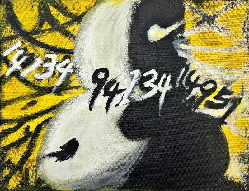 圖／從與個案深刻對話中情感堆疊的情緒，轉化的創作，劉柱均靈動畫更顯張力。(劉柱均提供)