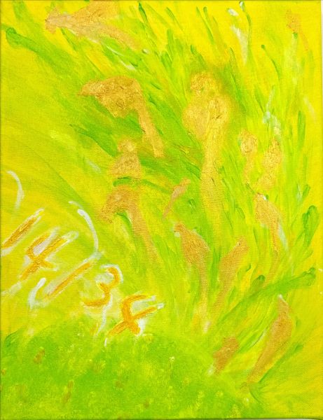 圖／從與個案深刻對話中情感堆疊的情緒，轉化的創作，劉柱均靈動畫更顯張力。(劉柱均提供)