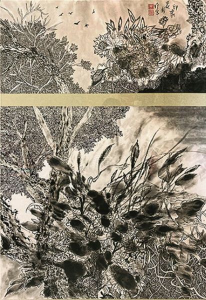 銅牌獎/陳銀輝獎：李叔珍(墨) 《印象花園》