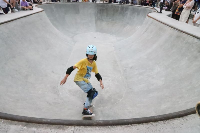 高雄市政府在全新落成的苓雅運動園區極限運動場舉辦「全國滑板大賽」。