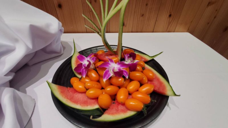 飯餘百寶納金運(多色番茄拼盤)。(漾新聞記者陳雯萍攝)