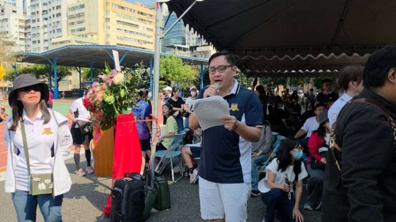 五福國中60週年校慶開幕典禮，學校教職員用心投入，讓場面熱鬧不已！(漾新聞記者陳雯萍攝)