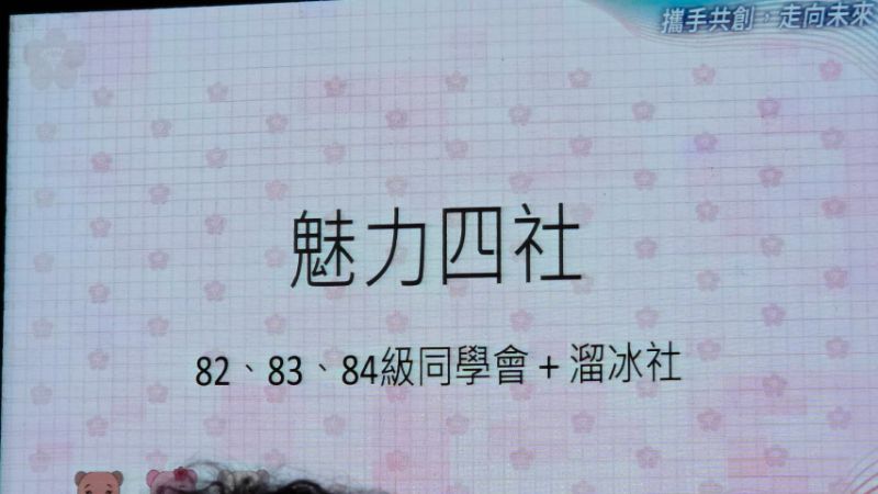 由82級、83級、84級不同屆別同學會與溜冰社組成的「魅力四社」,共同呈現的各國風情服裝以及各種職種服飾的走秀及熱舞,同樣成為焦點。(漾新聞記者陳雯萍攝) 由82級、83級、84級不同屆別同學會與溜冰社組成的「魅力四社」,共同呈現的各國風情服裝以及各種職種服飾的走秀及熱舞,同樣成為焦點。(漾新聞記者陳雯萍攝)