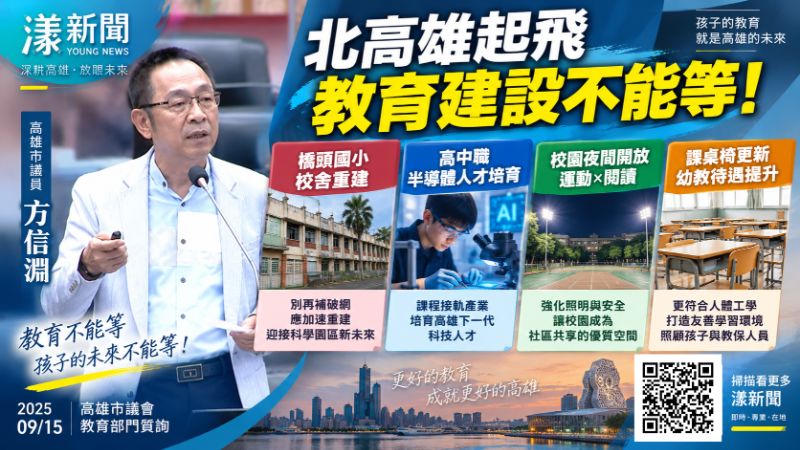 漾新聞|方信淵促橋頭校舍重建加速 科技人才、夜間校園與閱讀空間全面追 https://youngnews3631.com/news_detail.php?NewsID=18020 漾新聞|方信淵促橋頭校舍重建加速 科技人才、夜間校園與閱讀空間全面追 https://youngnews3631.com/news_detail.php?NewsID=18020