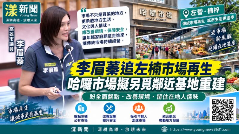 漾新聞｜李眉蓁追左楠市場再生　哈囉市場擬另覓鄰近基地重建