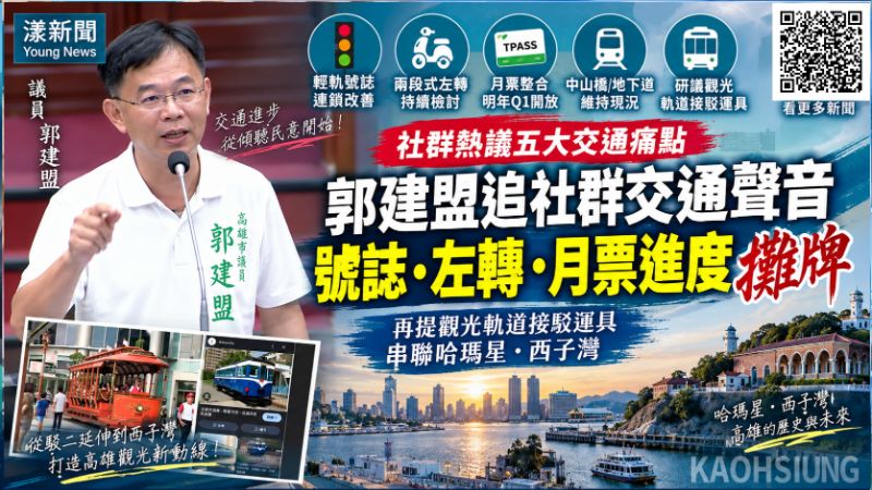 郭建盟追社群五大交通痛點　號誌、左轉、月票進度攤牌